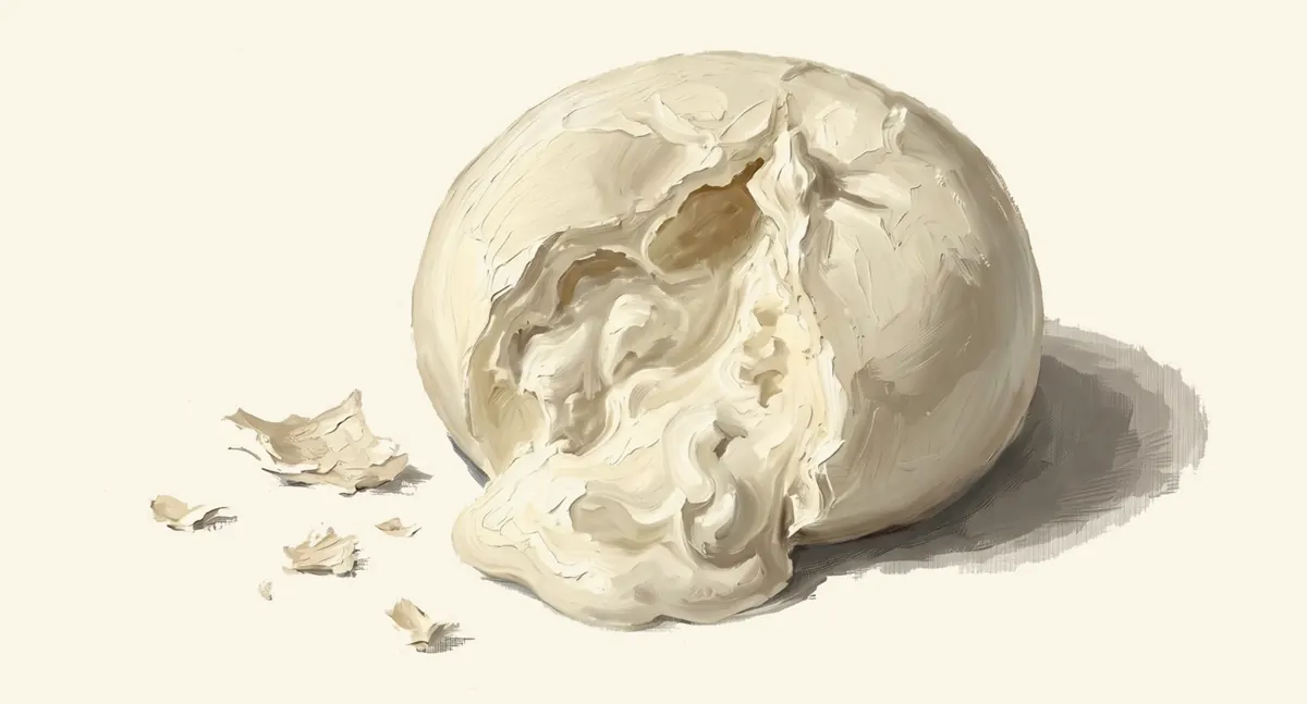 Burrata, yağlı boya illüstrasyon